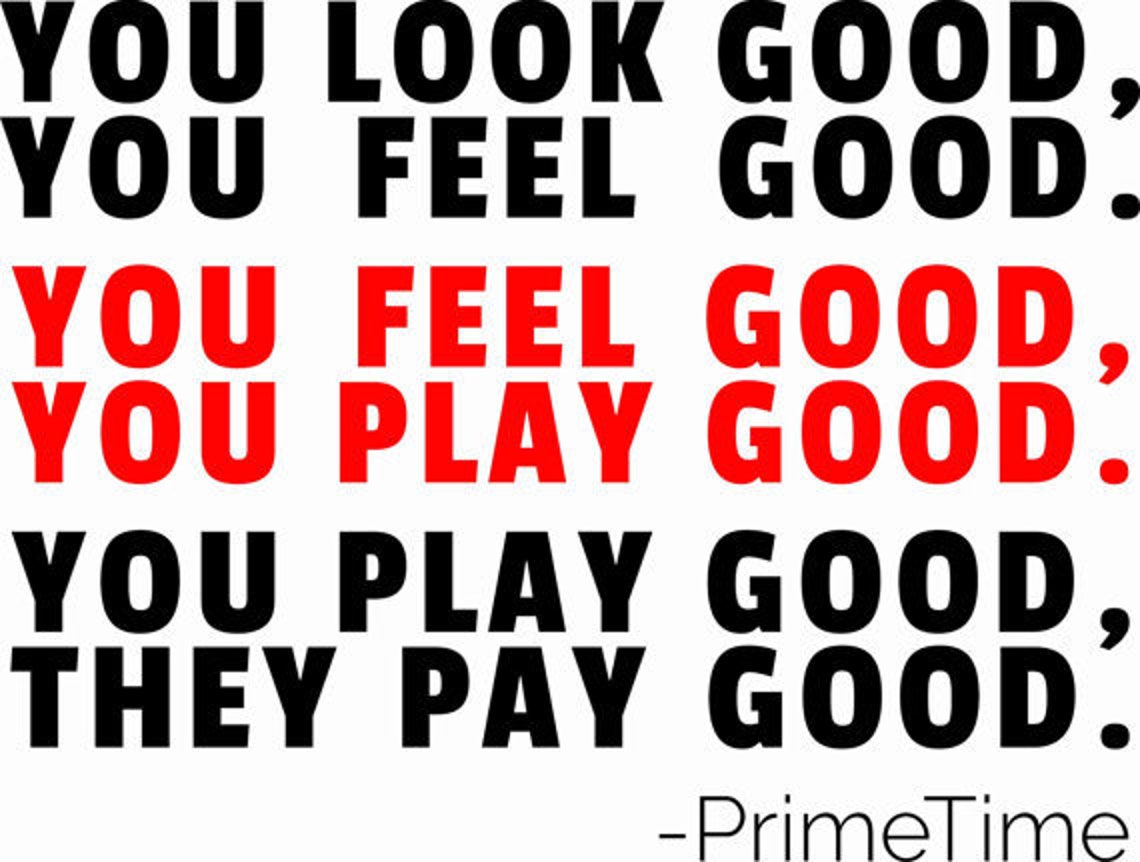 Neon Deion Sanders Primetime Atlanta You Look Good You Etsy