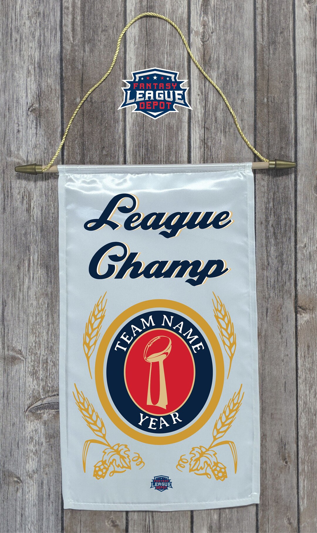 Fantasy Football Banner Fantasy Football Trophy Fantasy Champ Fantasy