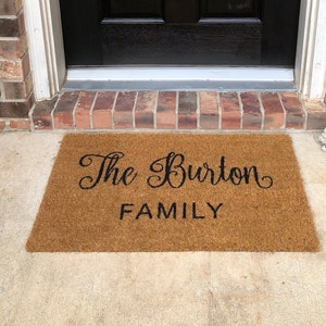 Welcome Mat, Family Doormat, Custom Door Mat, Front Doormat, Doormat with Name, Porch Mat, Doormat for Home, Family Welcome Mat, Family Gift