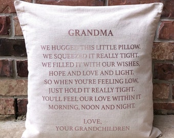 Grandma Pillow, Grandma Gift, Gift for Grandma, Personalized Grandma Gift, Grandma Christmas Gift, Grandparents Gift, Mother In Law Gift