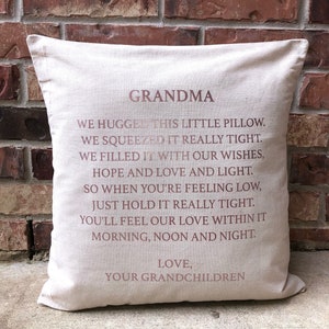 Grandma Pillow, Grandma Gift, Gift for Grandma, Personalized Grandma Gift, Grandma Christmas ...