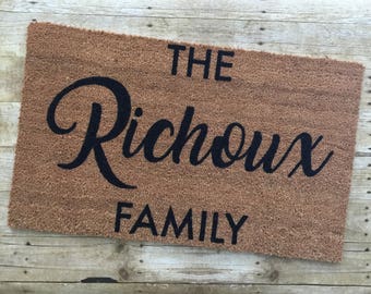 Cactus Doormat Cactus Welcome Mat Personalized Doormat Coir Etsy