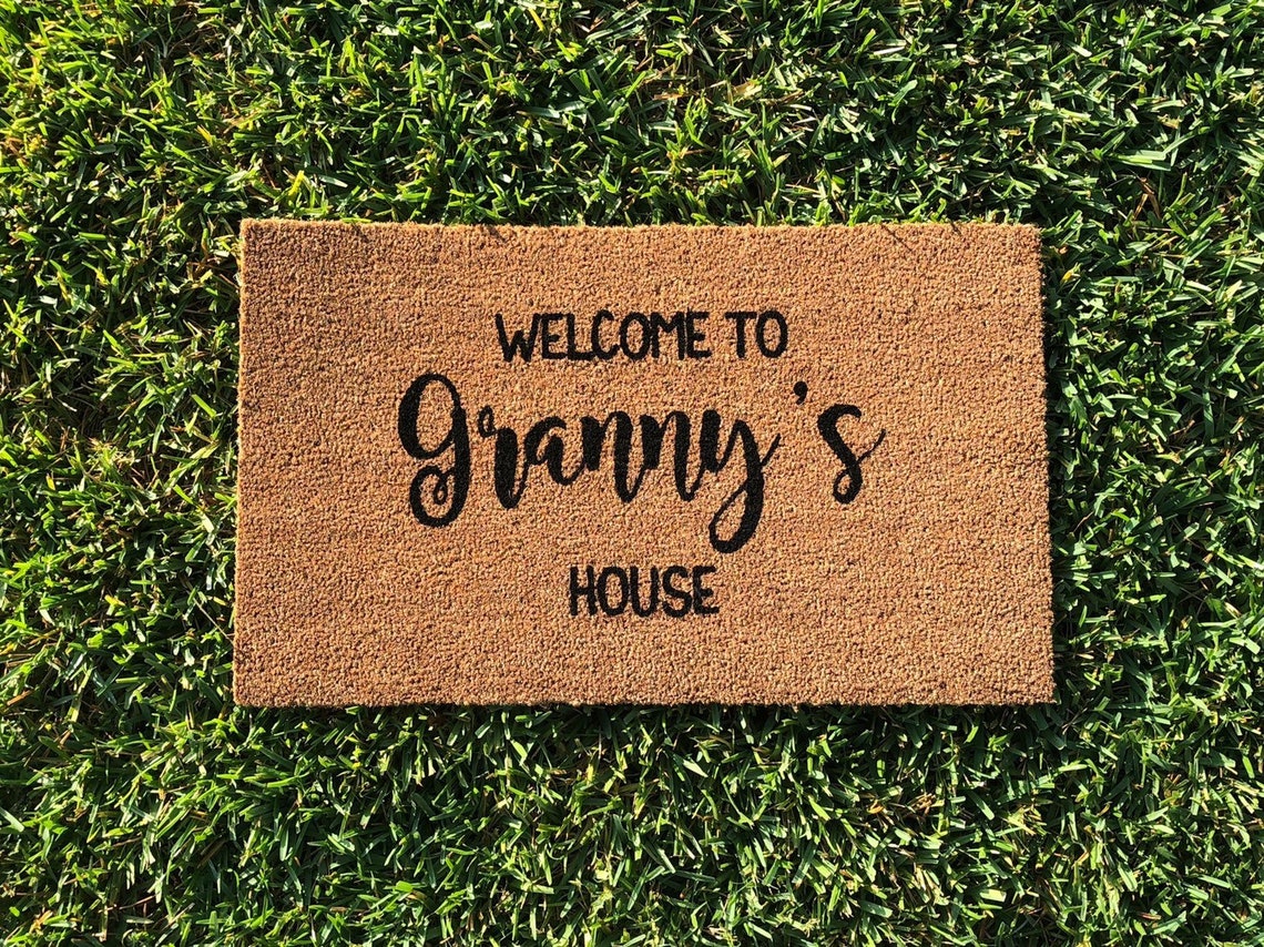 Grandparents Christmas Gift Grandma Doormat Grandparents Etsy