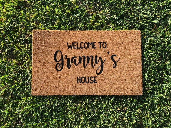 Grandparents Christmas Gift, Grandma Doormat, Grandparents Doormat, Gifts From Grandkids, Personalized Doormat, Custom Welcome Door Mat