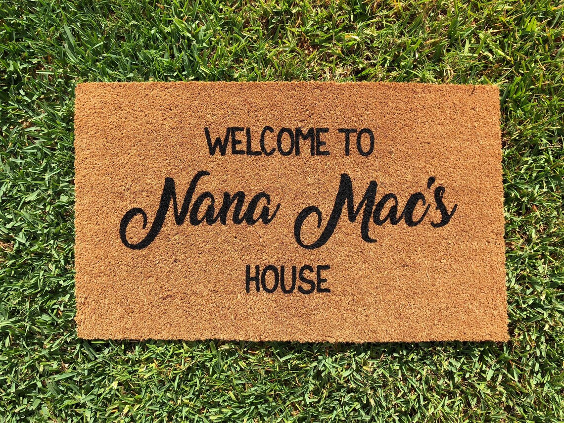 Grandparents Christmas Gift Grandma Doormat Grandparents Etsy