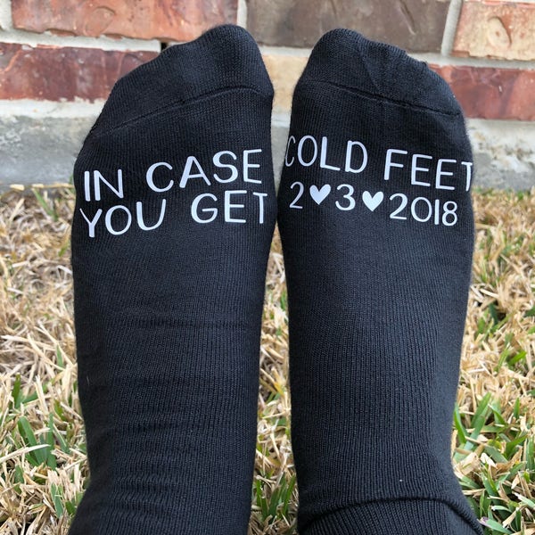 Groom Socks, Wedding Day Socks, Cold Feet Socks, Groom Gift, Grooms Socks, Groom Sock Gift, Groom Cold Feet, Gift for Groom, Groom Gifts