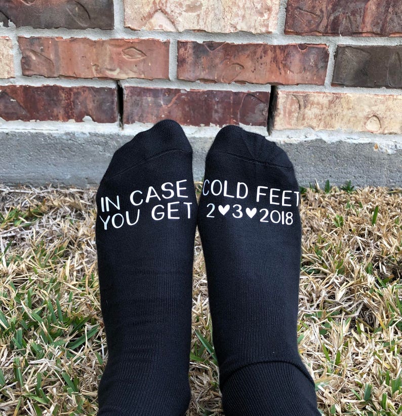 Groom Socks Wedding Day Socks Cold Feet Socks Groom Gift Etsy