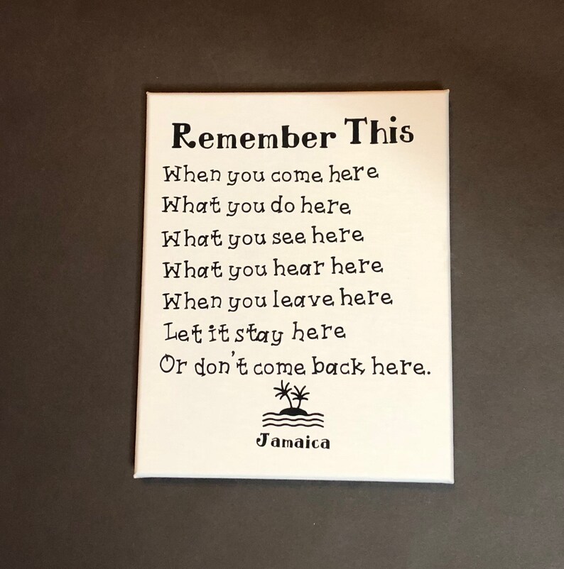 Jamaican House Rules Sign Etsy