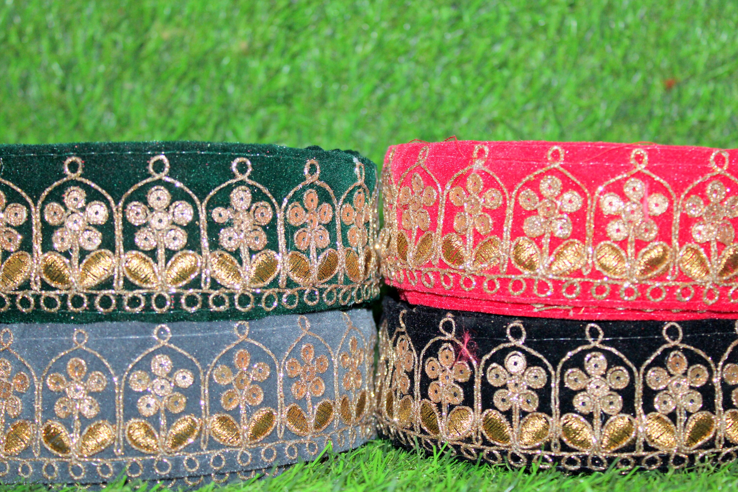 1 Yard Wholesale Indian Fabric Laces Embroidered Indian Sari Etsy