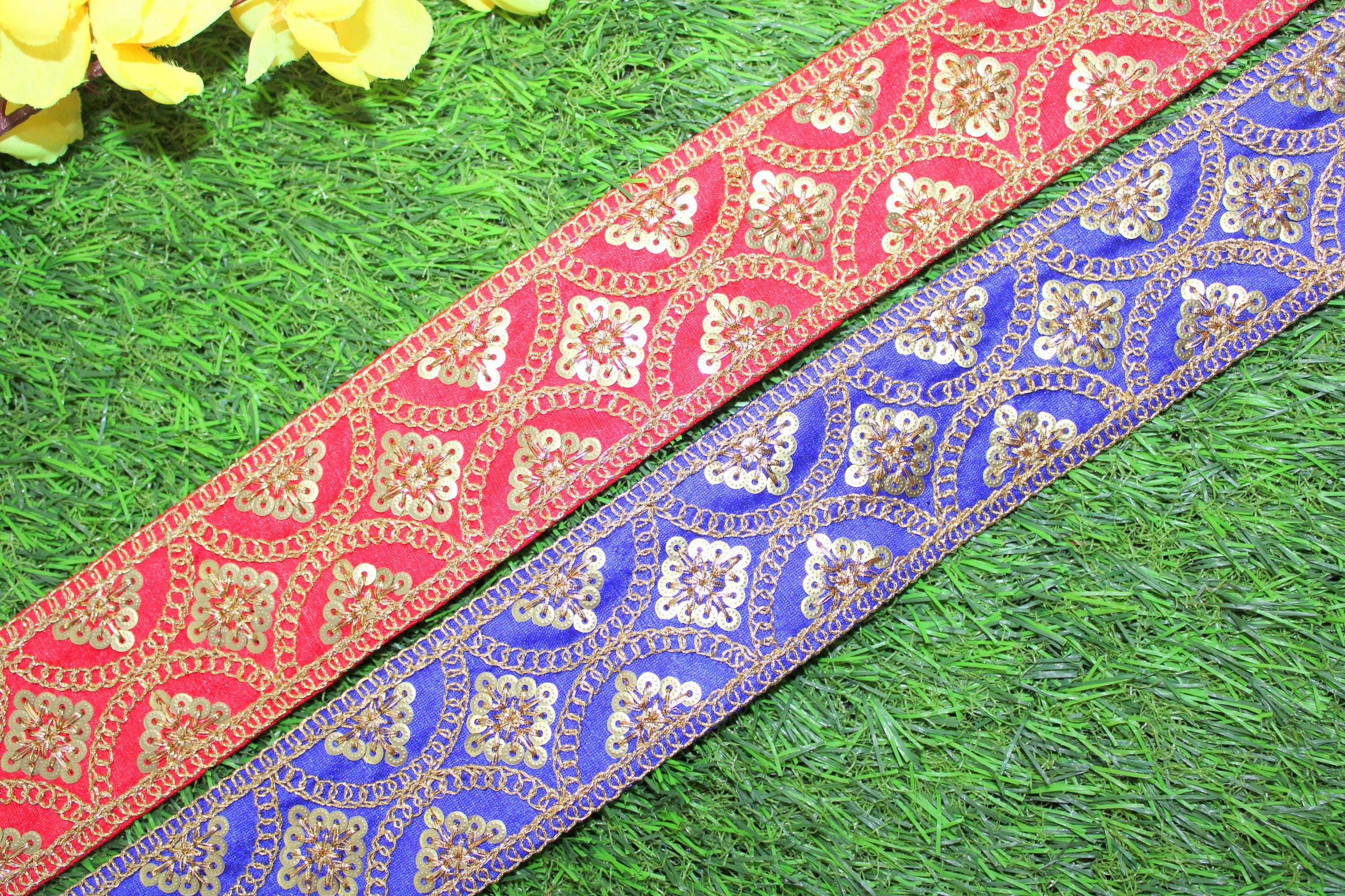 1 Yards Wholesale Indian Fabric Laces Embroidered Indian Sari Etsy
