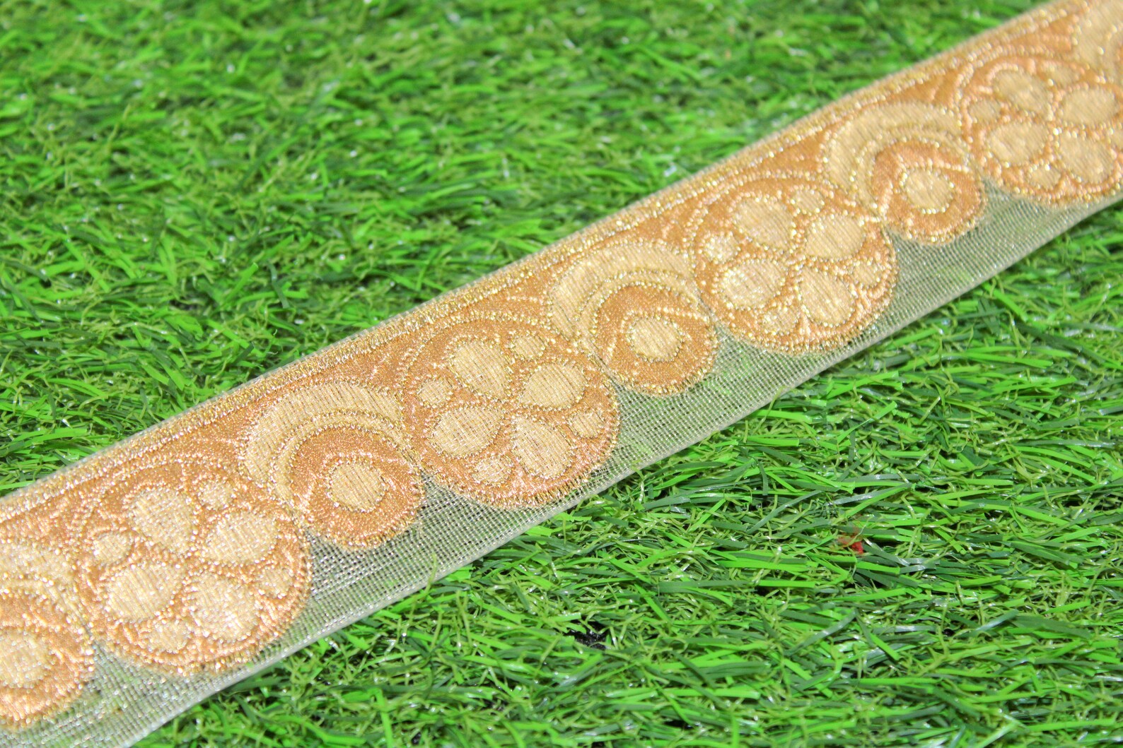 2 Yard Decorative Ribbon Cutwork Trim Jacquard Ribbon Trim Etsy