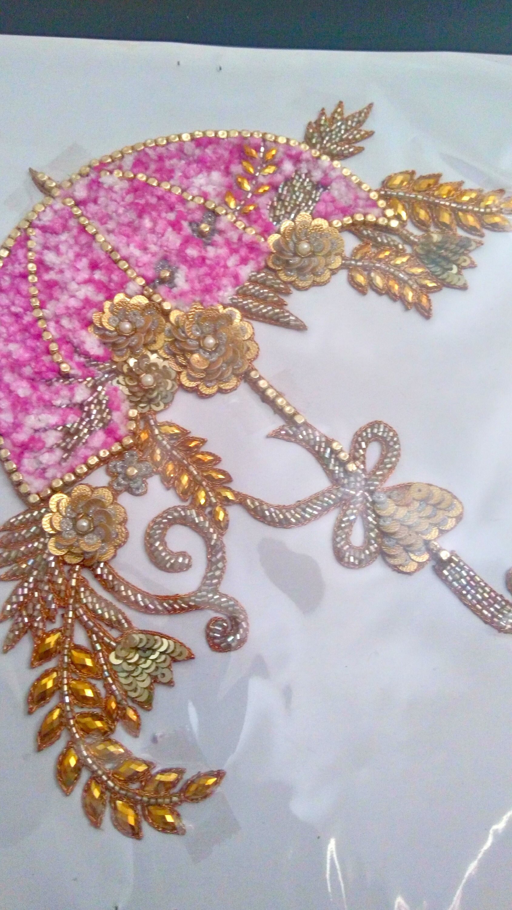Indian Round Appliques Sewing Craft Fashion Accessories Beaded Motifs DIY 4pc
