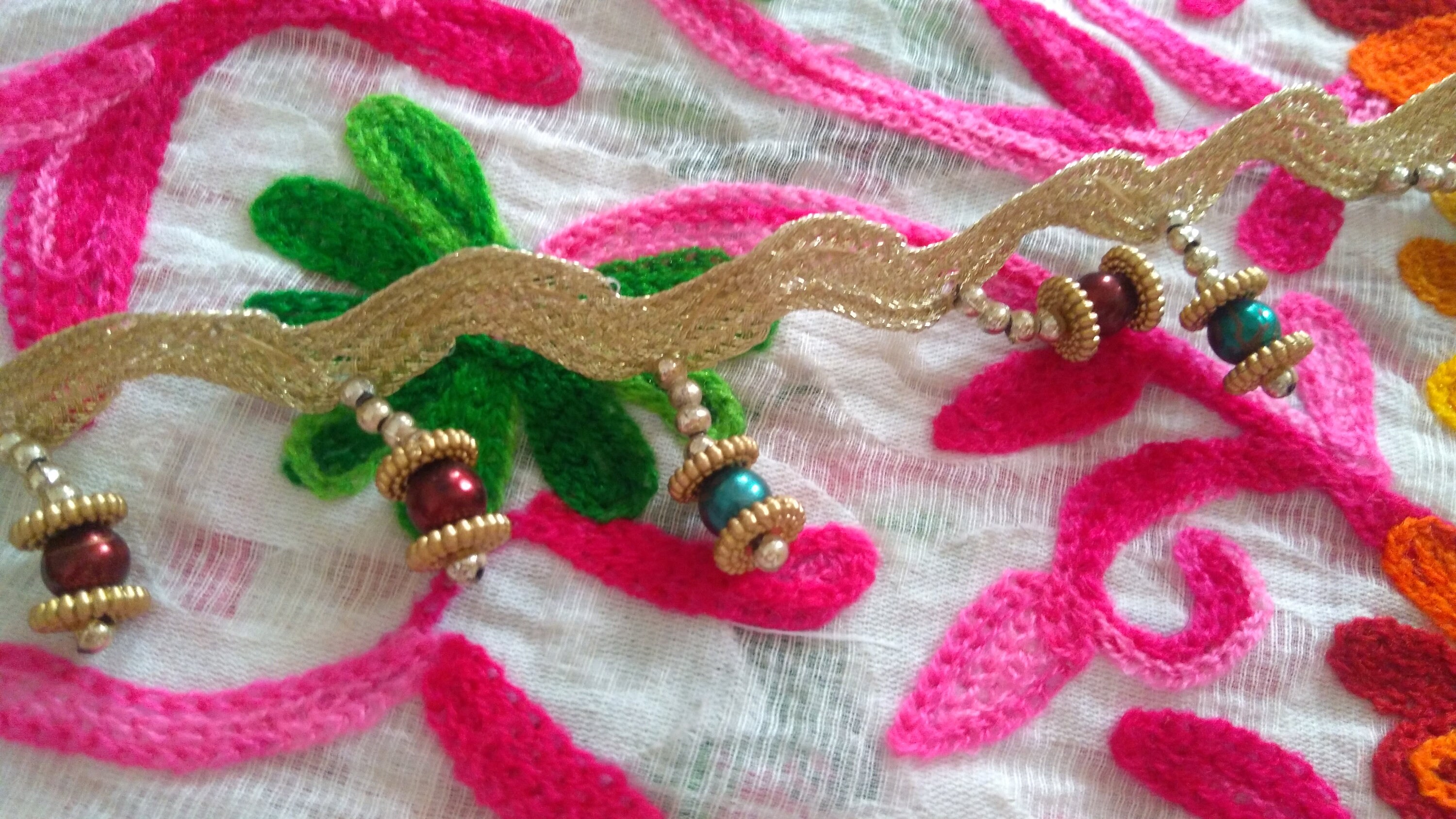 Red Beaded Fringe Ribbon Trim Decorative Border Lace Fringe Etsy