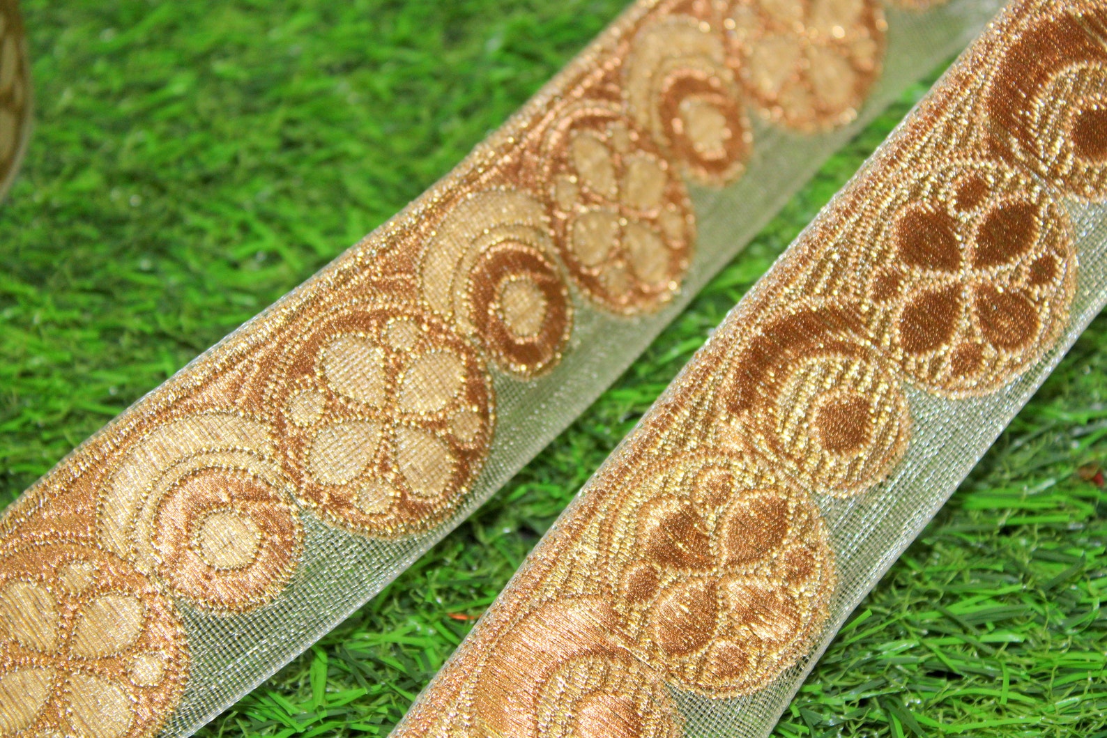 2 Yard Decorative Ribbon Cutwork Trim Jacquard Ribbon Trim Etsy