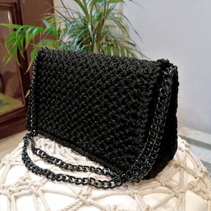 Chanel Chanel 2.55 9 Flap White Crochet Knit Shoulder Bag