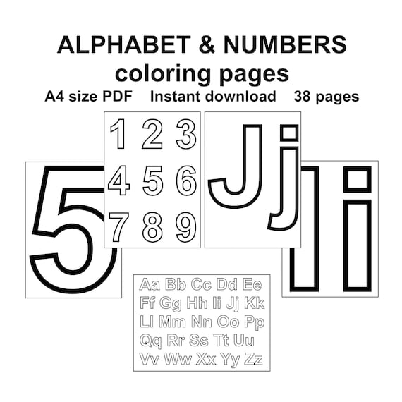 Coloring Pages Letters And Numbers Alphabet Coloring Pages: Color By