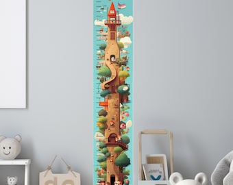 Messlatte für die Familie zum Ausdrucken, Messlatte für Kinder, Messlatte für die Wand.