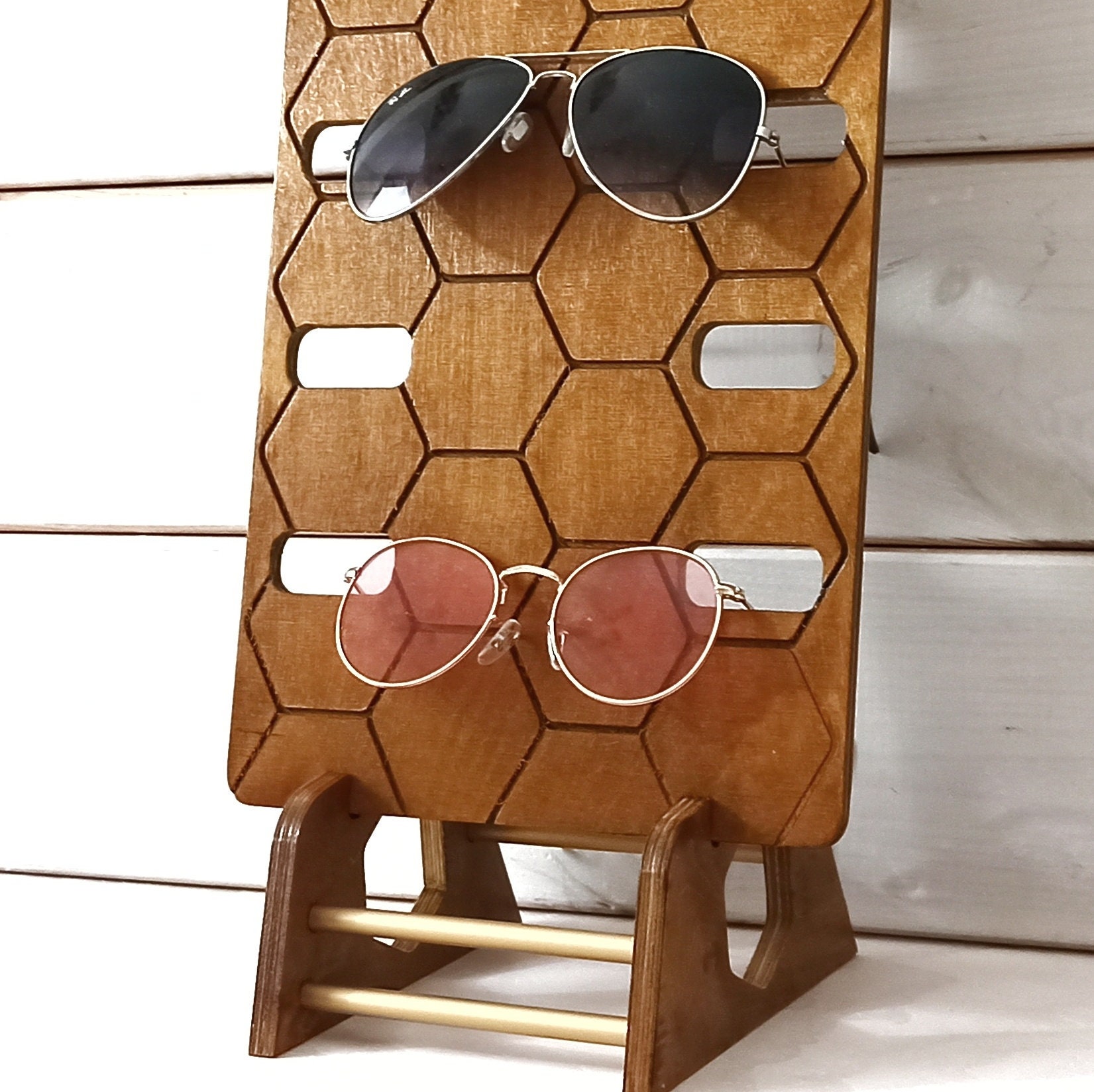 Holz-Sonnenbrille frei stehende Display, Sonnenbrillenhalter
