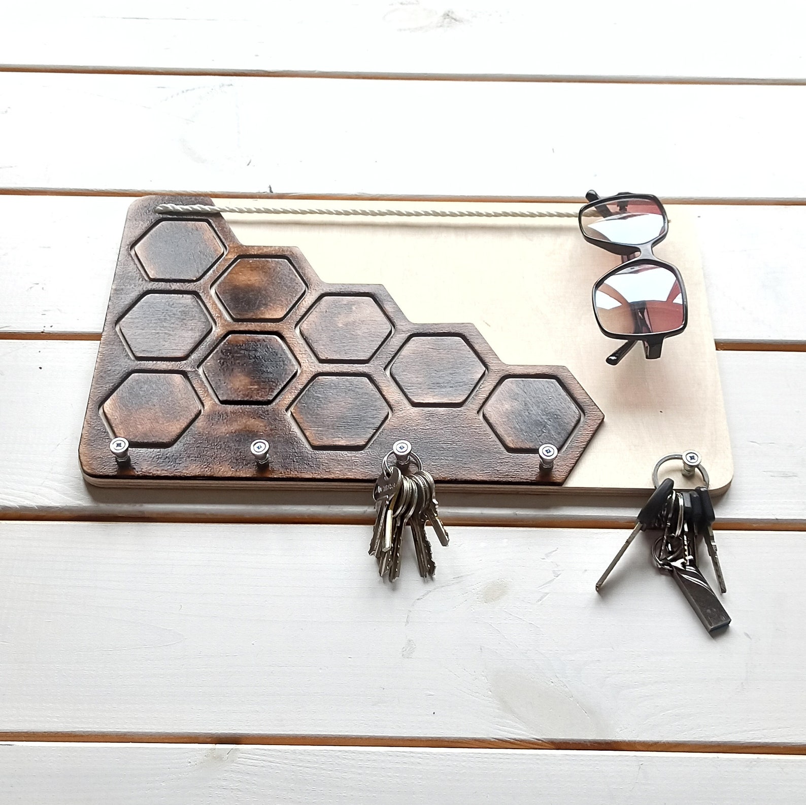 Key Holder Key Hooks Key Holder Shelf Key Hooks Wall Key Etsy