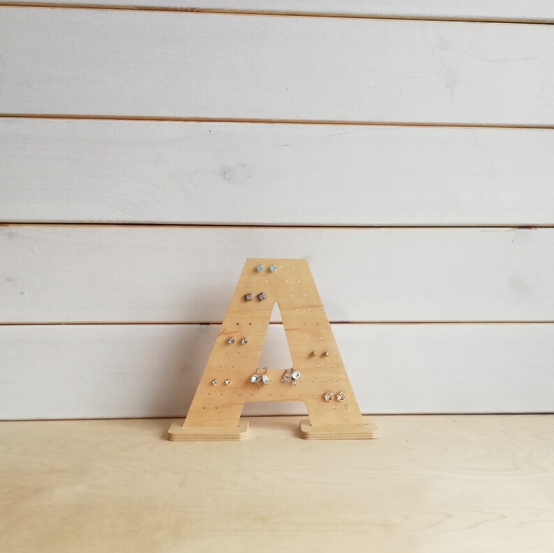 earring organizer jewelry box wood earring stand wooden display rack earring holder jewelry storage earring wooden free standing rack