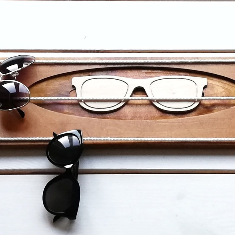 Wooden sunglasses rack for wall sunglasses holder for wall Etsy