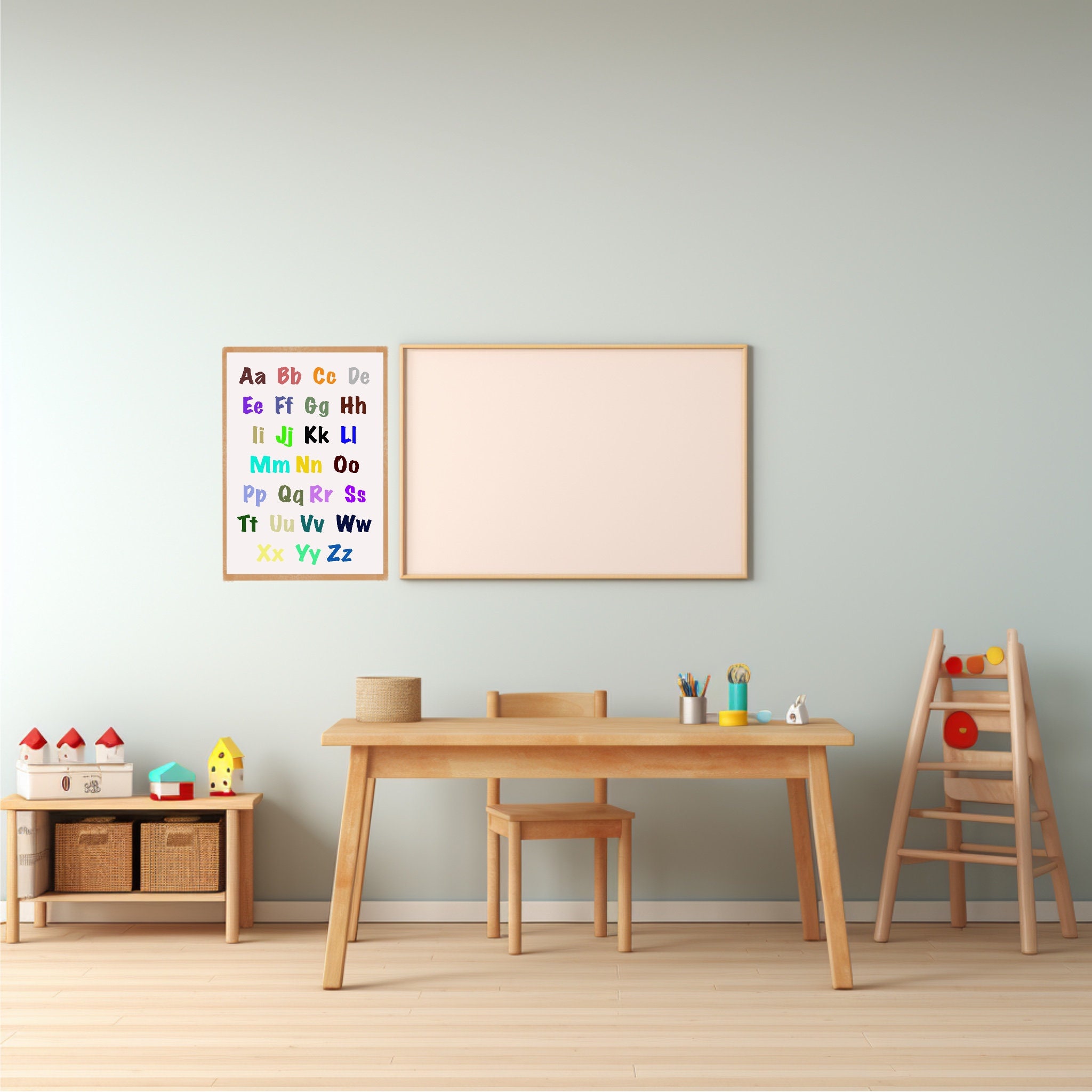 Printable English Alphabet Poster for Wall, Print A4, A5 Size. Children ...