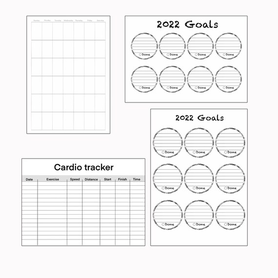 calendar 2022 printable calendar 2022 wall calendar weekly etsy