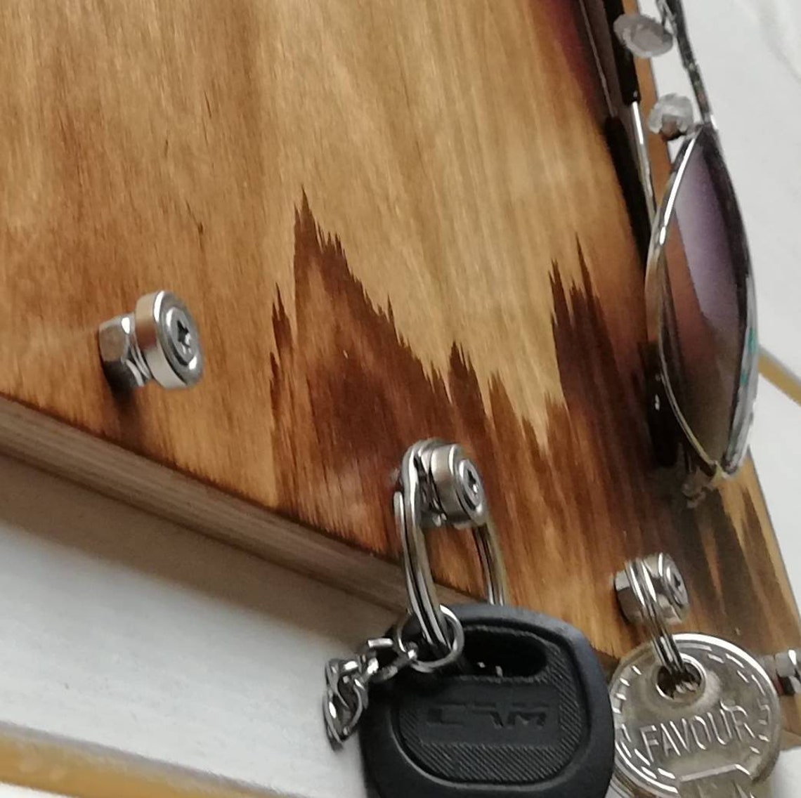 Wooden Key Holder for Wall Sunglasses Holder Etsy
