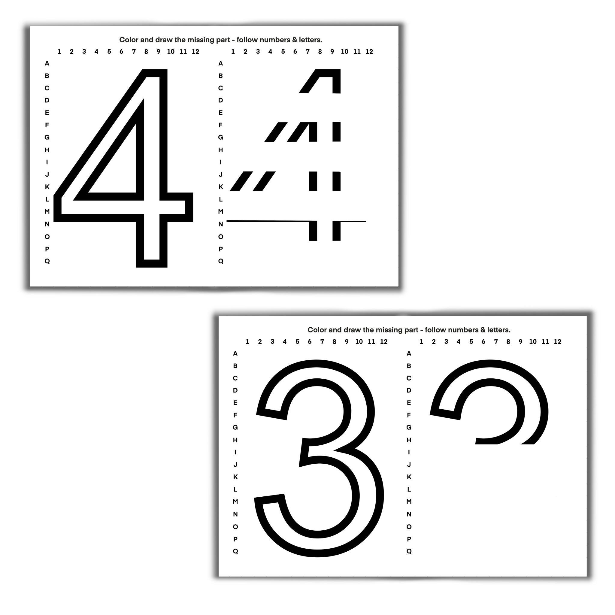 Numbers Art & Math Activity, Coordinate Grid Drawing (digital Download ...