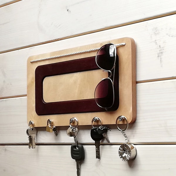 Key and Sunglasses Holder Etsy