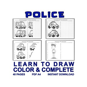 警察座標グリッド描画アクティビティ、アート＆数学（デジタルダウンロード）