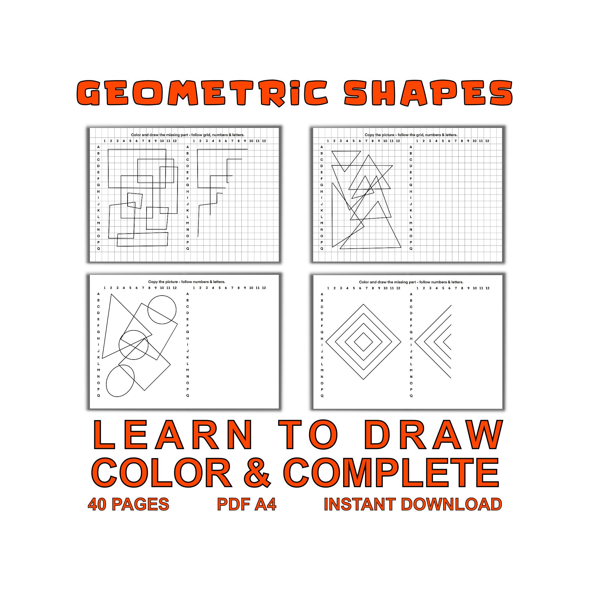 Coordinate Grid Drawing, Math Art Activity, Geometric Shapes