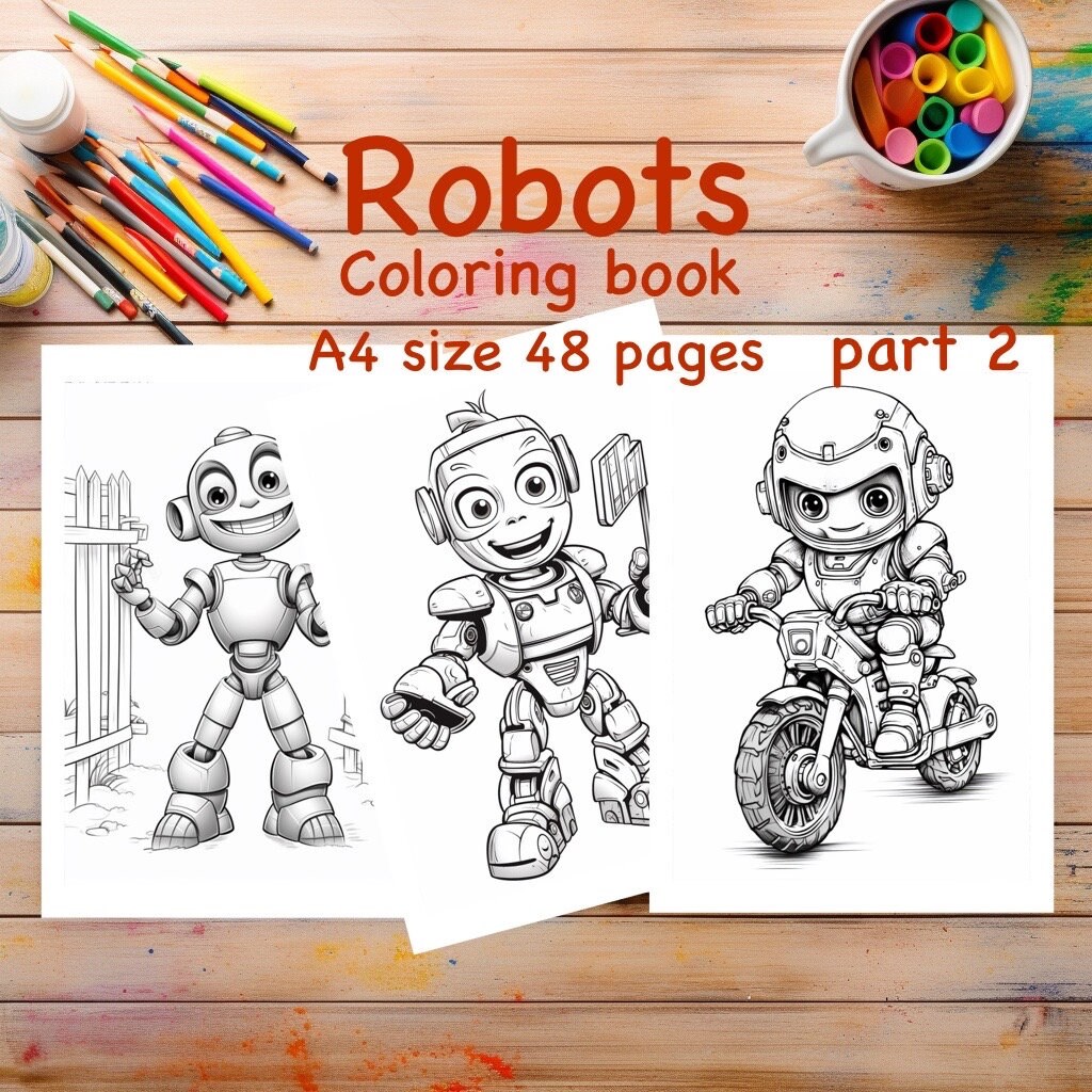 Robot Tracing Coloring Pages Toddler Writing Practice Printable PDF  Worksheet for Kids Prek Preschool Kindergarten Learning Activity 15 Page 