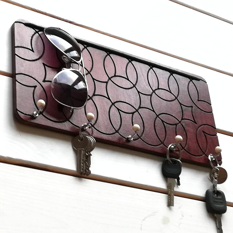 Wooden Key Holder Sunglasses Display for the Wall With Hidden Etsy