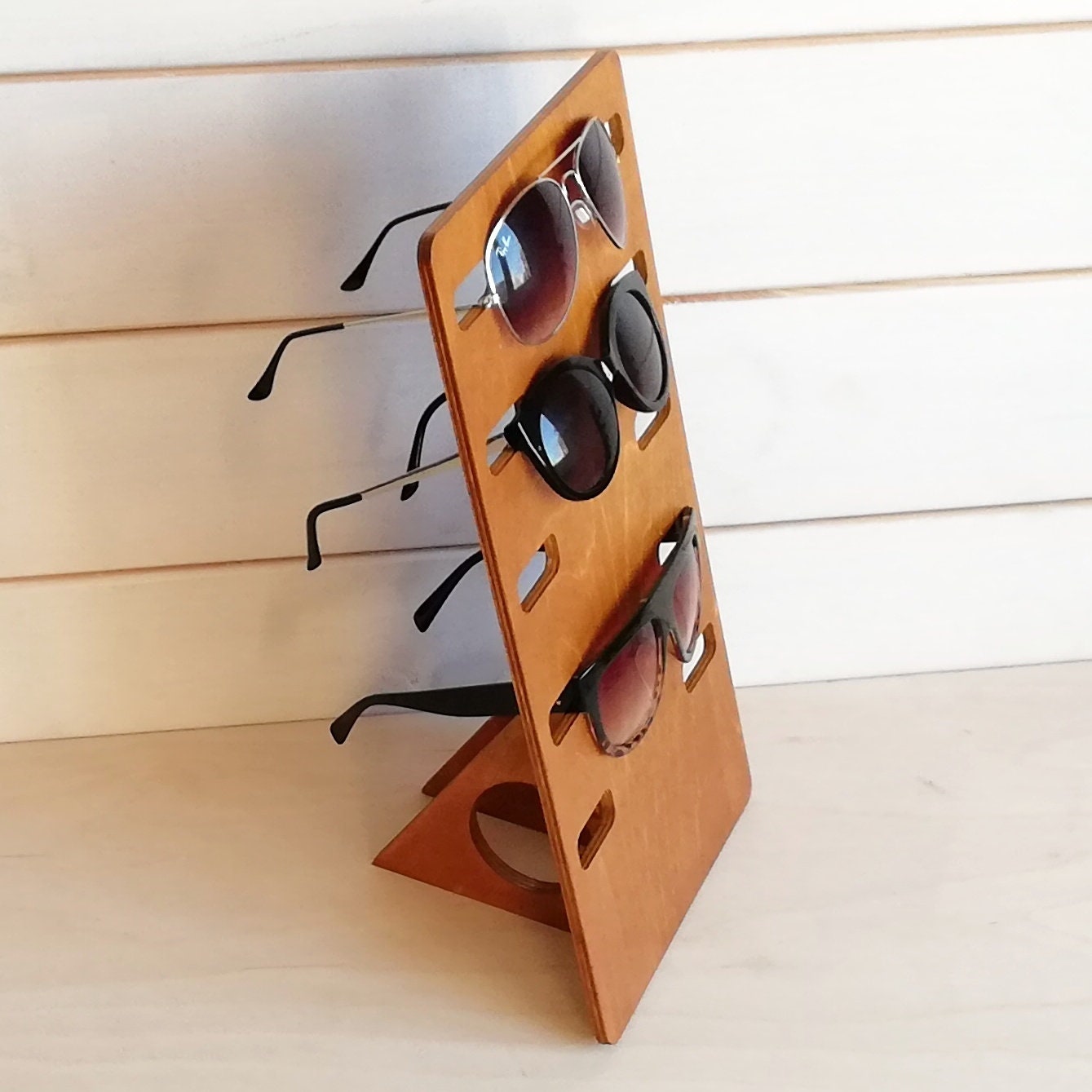 Sunglasses display on table for her sunglasses organizer Etsy