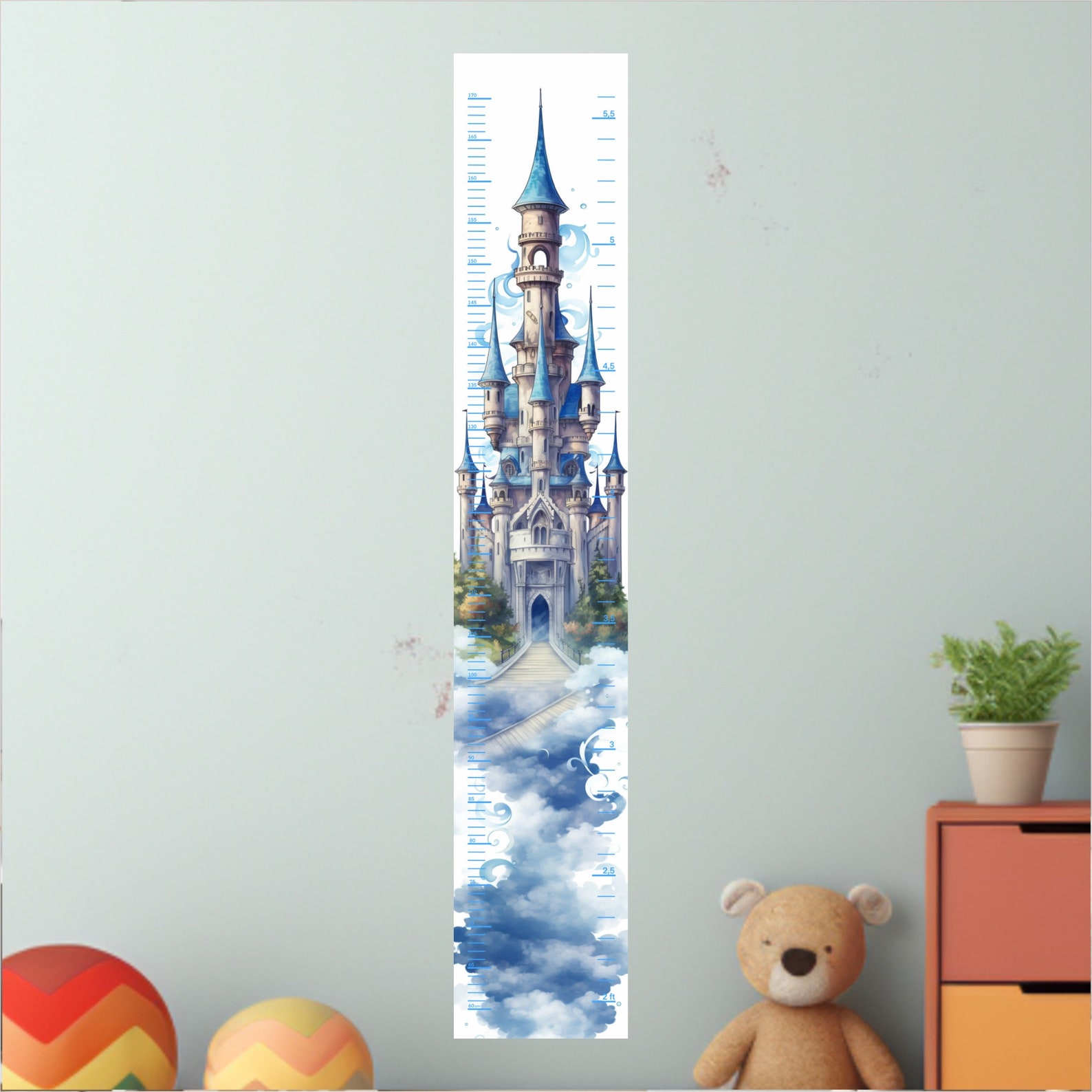 Castle Kids Height Chart, Printable Family Growth Ruler (PDF) - Etsy