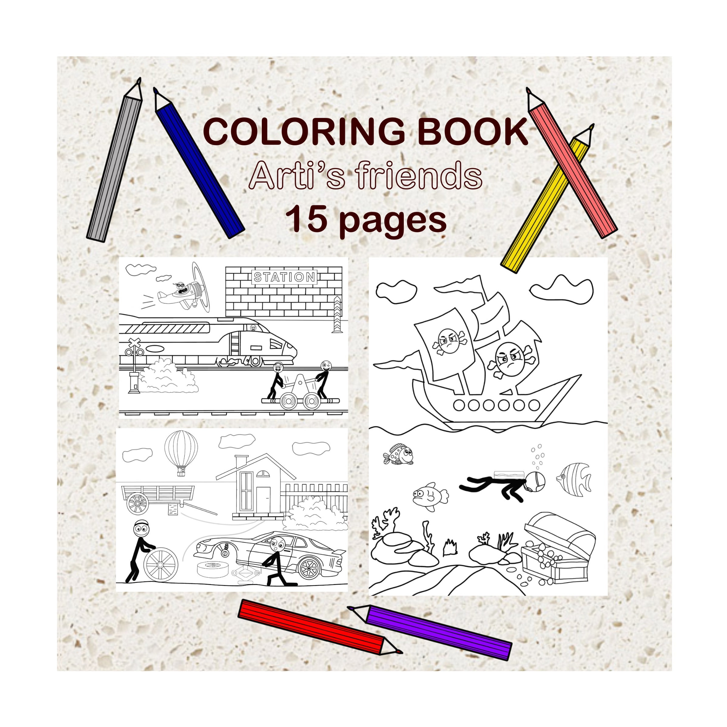 City Skyline Coloring Page