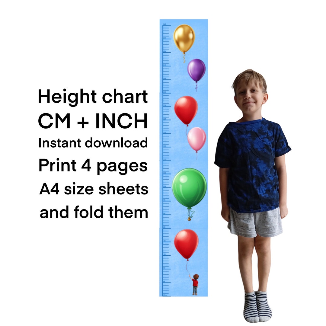 Printable Family Growth Chart Poster for Children Height Etsy