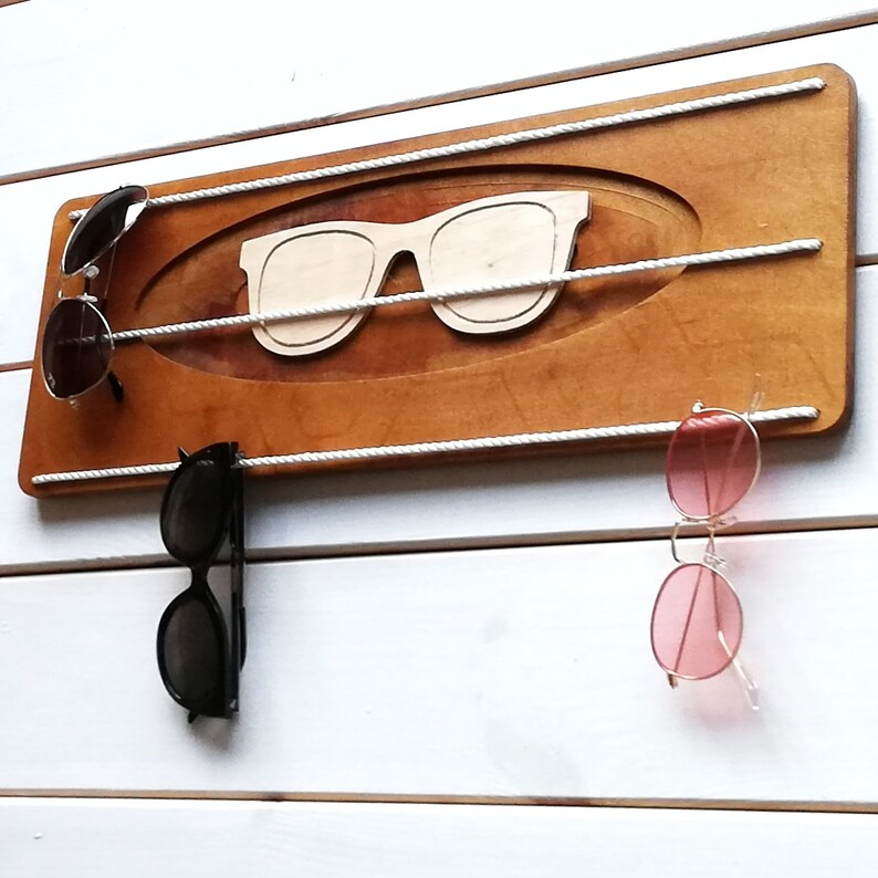 Wooden Sunglasses Rack