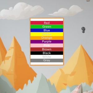 Printable Colors Sheet for the Wall, Print A4, A5 Size. Preschool ...