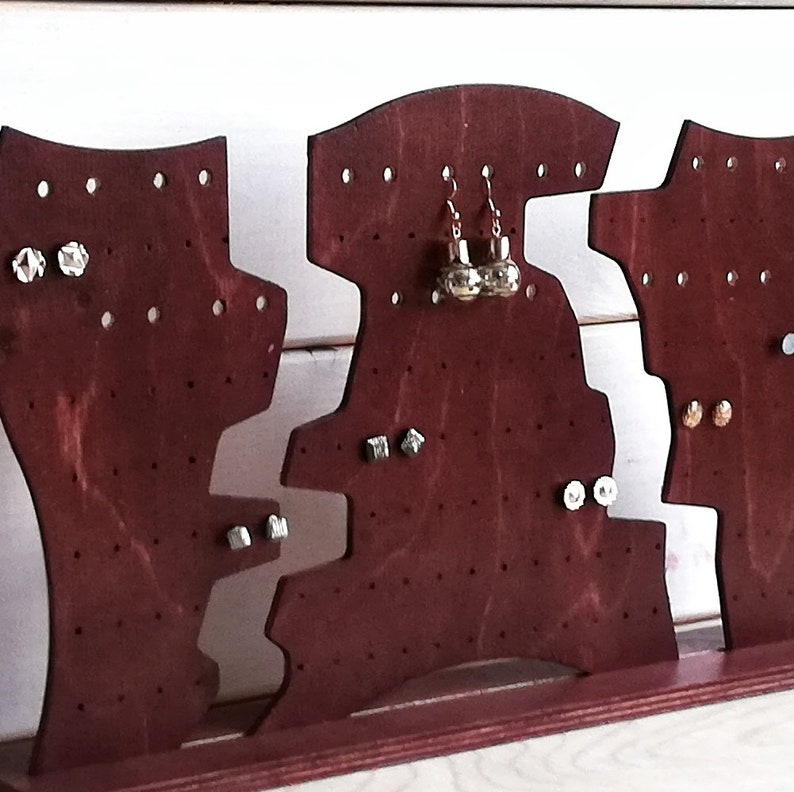 earring organizer rotating earring earring jewelry box wood earring stand jewelry cabin earring display earrings rack earring storage