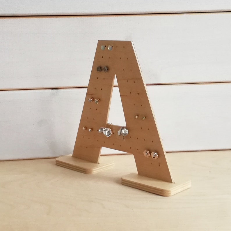 earring organizer jewelry box wood earring stand wooden display rack earring holder jewelry storage earring wooden free standing rack