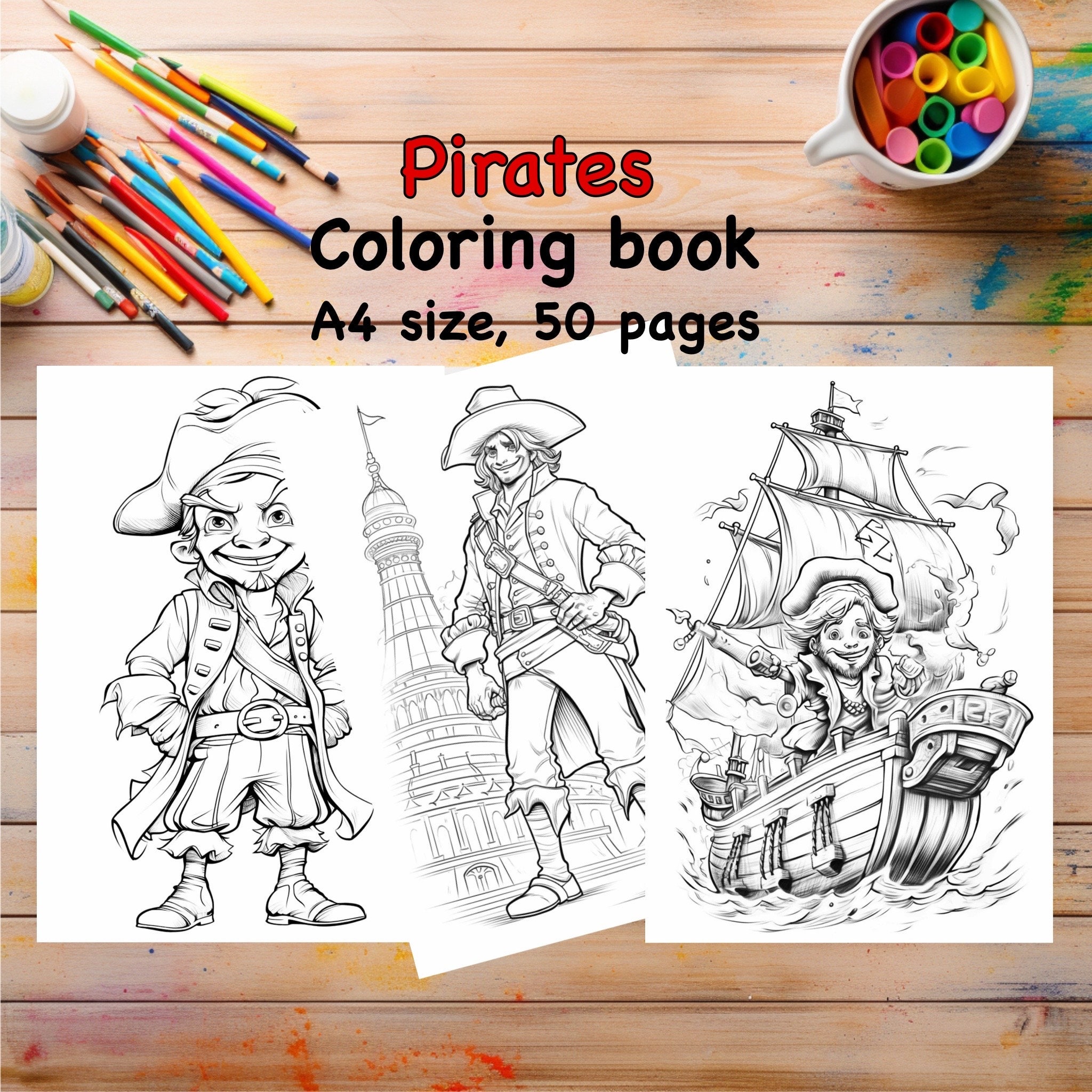 Pirates coloring book, pirate coloring page, pirates coloring, Colouring book, Kids coloring pages, Coloring sheets kids, Printable coloring