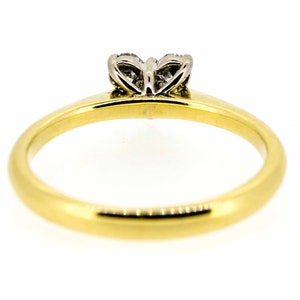 18ct Three Stone Diamond Heart Shape Engagement Ring 18ct Diamond Engagement Ring Fancy Heart Shape 18ct Diamond Ring image 4
