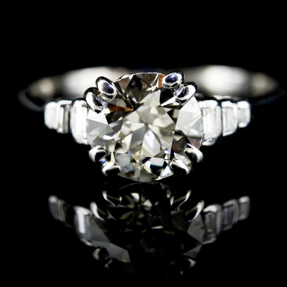 Art Deco Platinum & Diamond Ring|Platinum Diamond