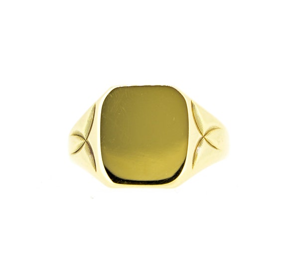 Vintage 9ct Gold Signet Ring 7号 Gents 9ct Heavy Vintage Signet Ring - Etsy