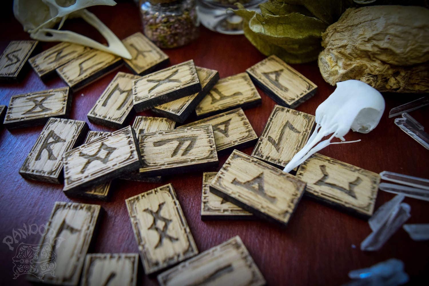 Elder Futhark Runes Oak wood blank rune Etsy