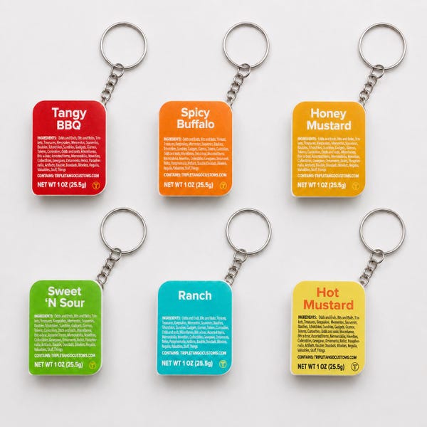 Chicken McNuggets Sauce Keychain Storage Container Nugget Pillbox