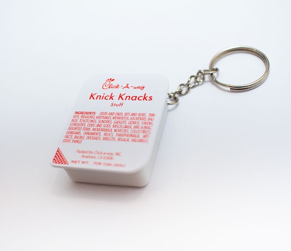 Chicken Nugget Sauce Keychain Storage Container Parody Click Away