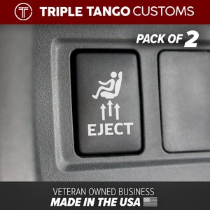 EJECT BLANK BUTTON Decal 2-pack Car Vinyl Cover Funny Sticker